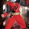 Red Ranger N Steel Costume Toddler Muscle Jumpsuit with Headpiece and Attached Belt